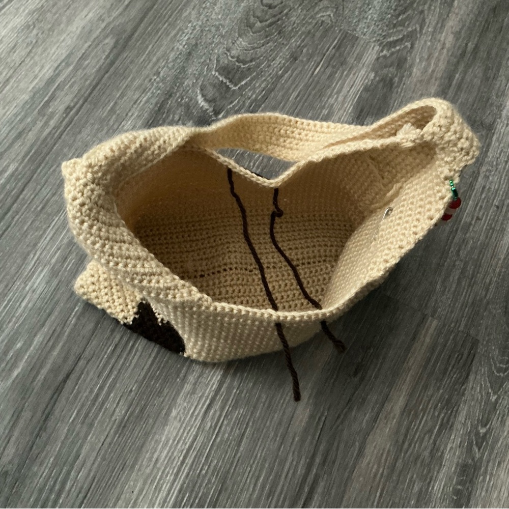 🧶 Handmade Crochet Shoulder Bag with Star Design - Picture 3 of 6